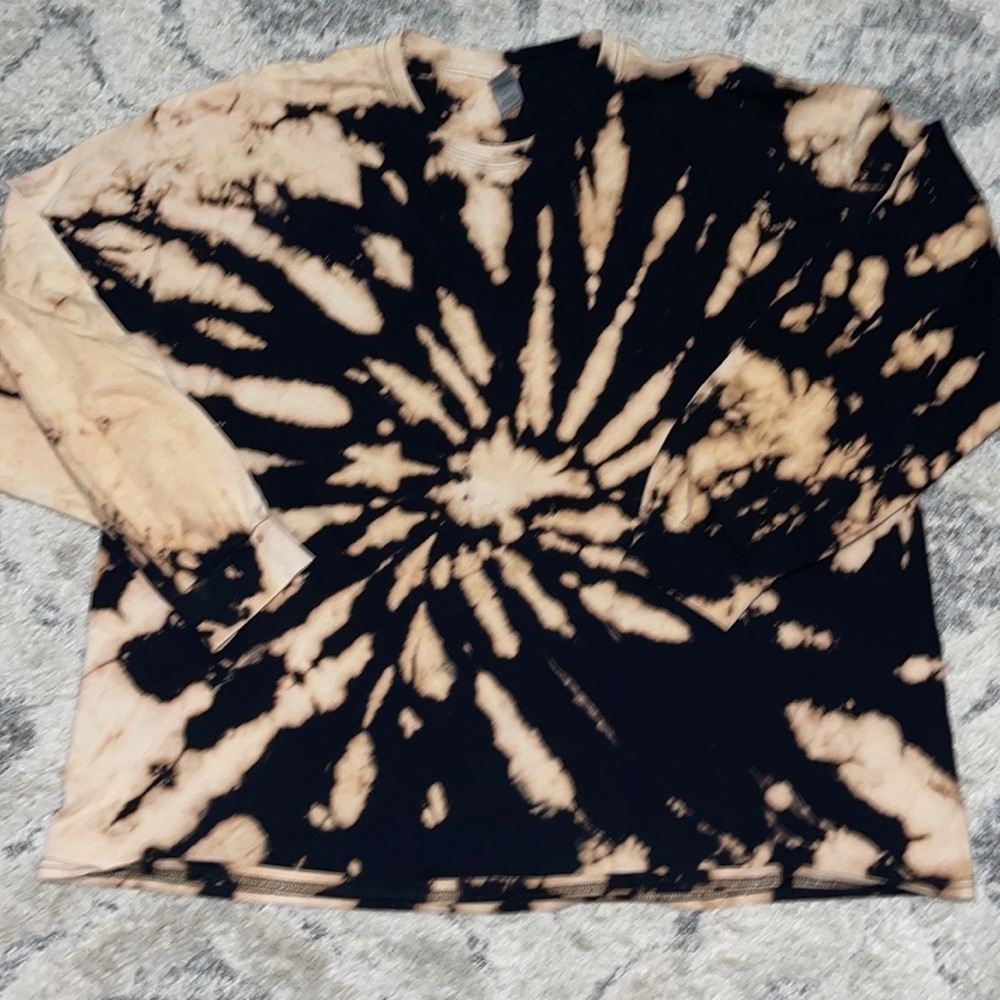 Womens Tye dye Pure Cotton Long Sleeve Tee